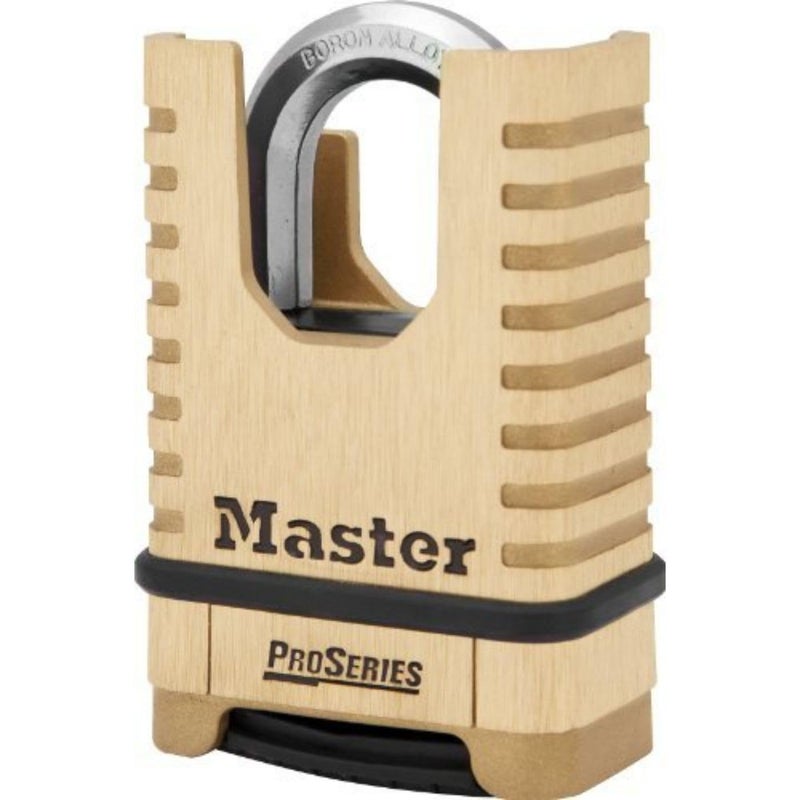 Master Lock ProSeries Brass Padlock, Set Your Own Combination Lock, Commercial Grade Locks with Code for Tools, Fences, Gates, 2-1/4 inches Wide, 1177D - Image 4